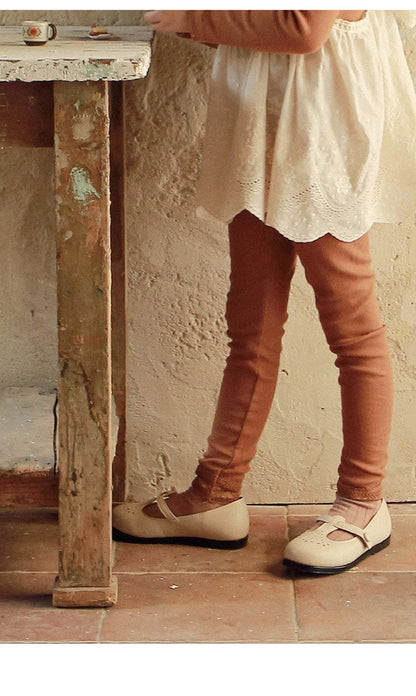 レギンスパンツ 裾レースリブガーリーレギンス スパッツ【mh0010836】