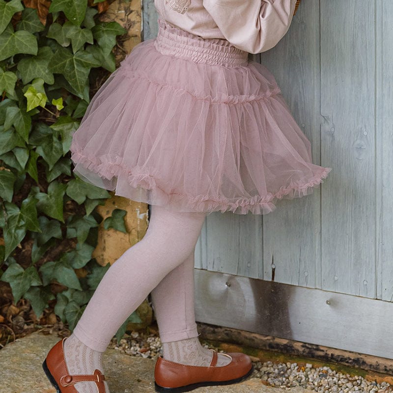 レギンスパンツ Pink / 90cm キッズスカートパンツ チュチュチュールバレリーナスカートレギンス【mh0009048】