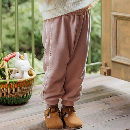 ロングパンツ・スウェットパンツ Pink / 90cm キッズパンツ サイドレースラインロングスウェットパンツ【mh0009078】