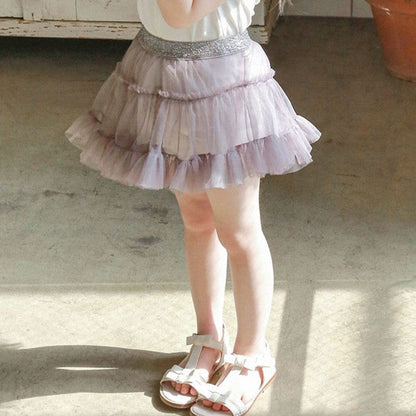 スカート Purple / 90cm ボリュームチュチュチュールプリンセススカート【mh0009653】