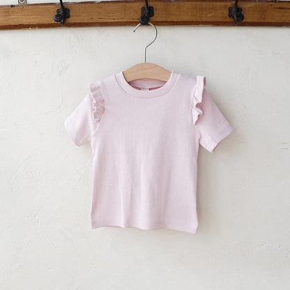 半袖Tシャツ Pink / 90cm ショルダーフリル半袖Tシャツ【mh0009625】