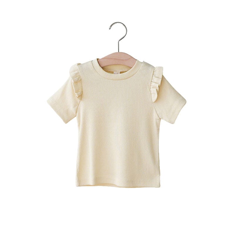 半袖Tシャツ ショルダーフリル半袖Tシャツ【mh0009625】