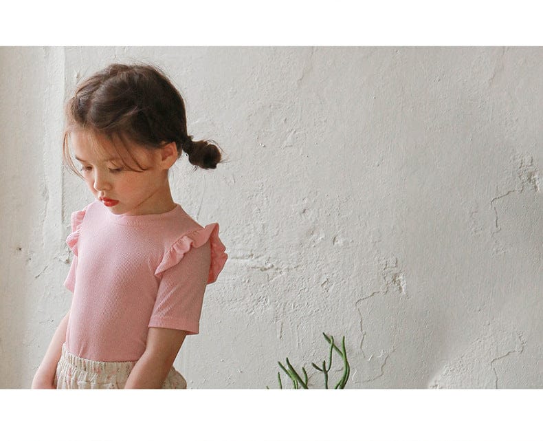 半袖Tシャツ ショルダーフリル半袖Tシャツ【mh0010284】