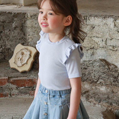 半袖Tシャツ ショルダーフリル半袖Tシャツ【mh0010284】