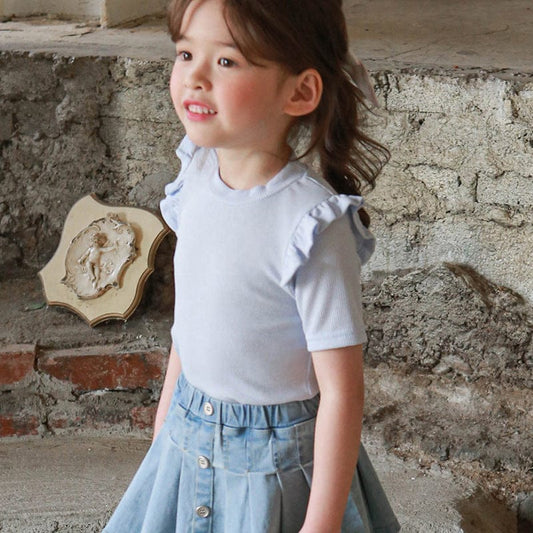 半袖Tシャツ ショルダーフリル半袖Tシャツ【mh0010284】