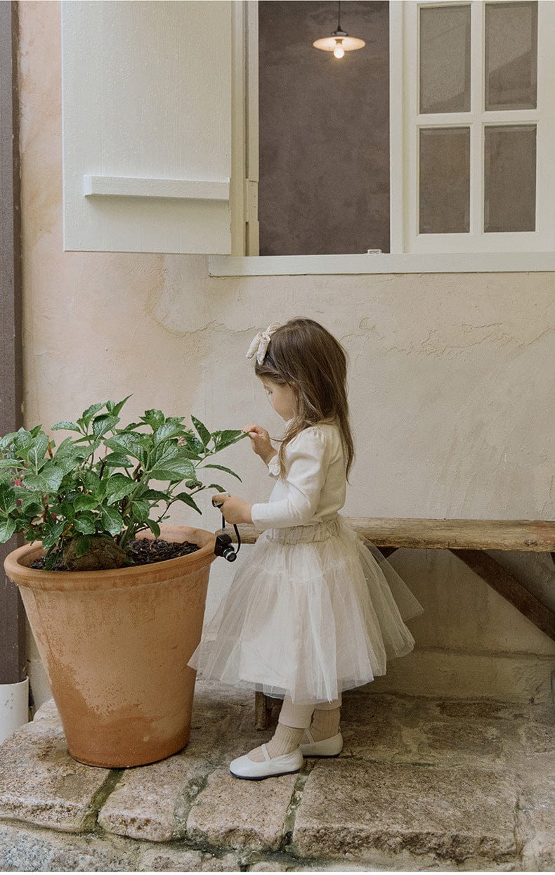 長袖Tシャツ 襟元フリル長袖Tシャツ レース切り替えブラウス【mh0010832】