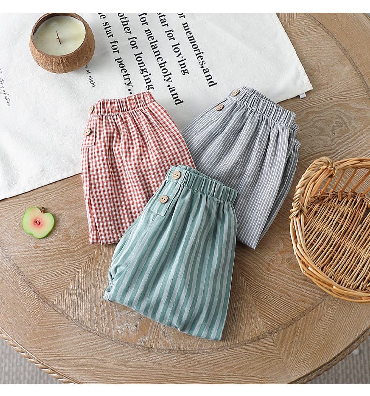 Stripe Check Slouchy Jogger Pants ストライプ ロングパンツ【mh0013491】 Beitaoya ロングパンツ・スウェットパンツ