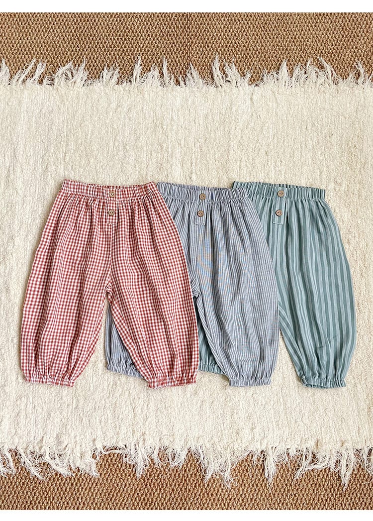 Stripe Check Slouchy Jogger Pants ストライプ ロングパンツ【mh0013491】 Beitaoya ロングパンツ・スウェットパンツ