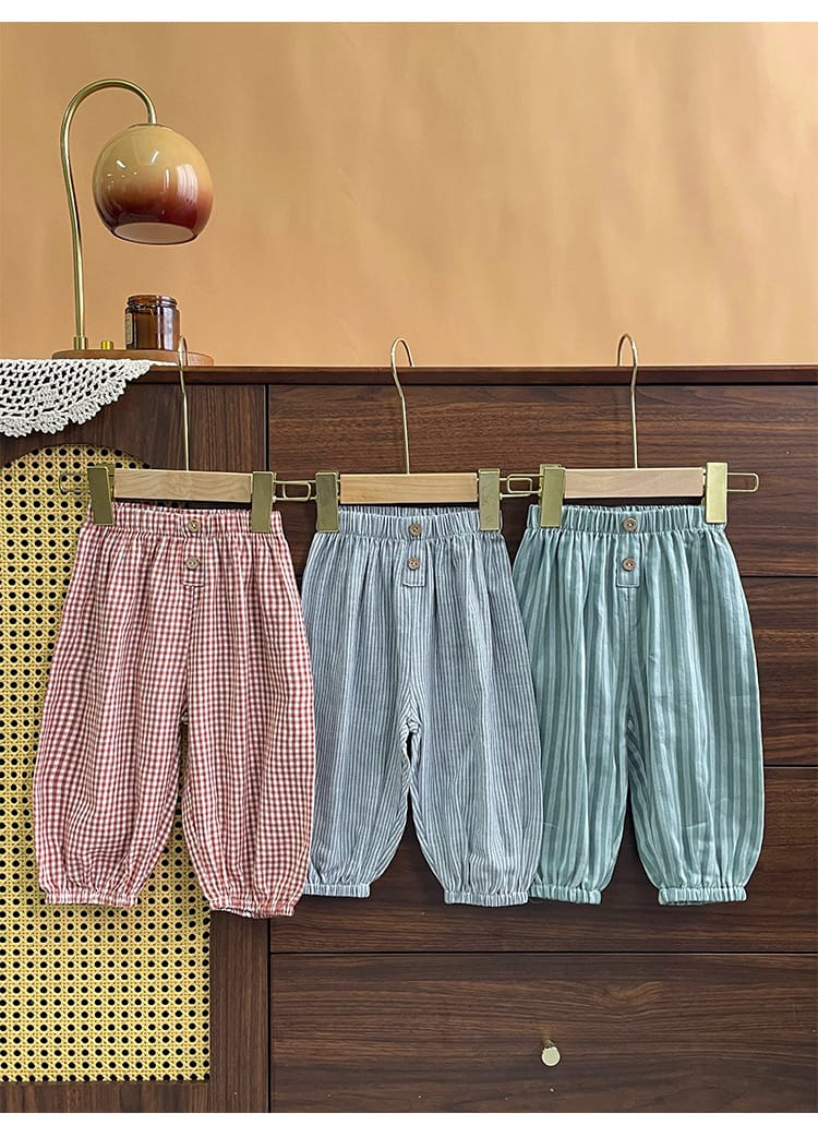 Stripe Check Slouchy Jogger Pants ストライプ ロングパンツ【mh0013491】 Beitaoya ロングパンツ・スウェットパンツ