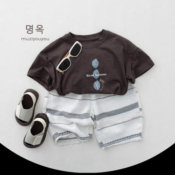 Striped Breathable Shorts コクーン ハーフパンツ【mh0013139】 명옥 muziyouyou ハーフパンツ・ショートパンツ