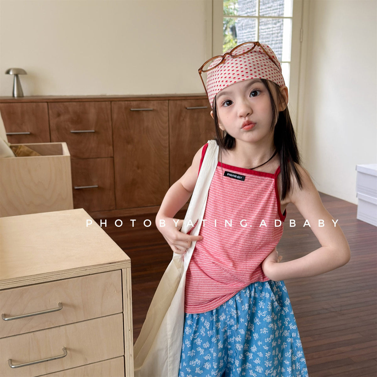 Striped Camisole Top ボーダー キャミソール【mh0013228】 ADbaby タンクトップ・キャミソール・ノースリーブトップス