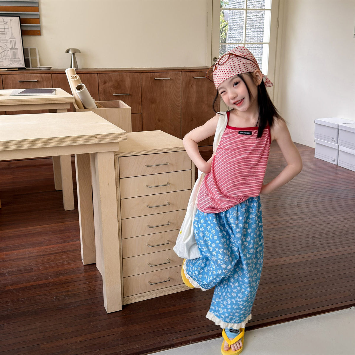 Striped Camisole Top ボーダー キャミソール【mh0013228】 ADbaby タンクトップ・キャミソール・ノースリーブトップス