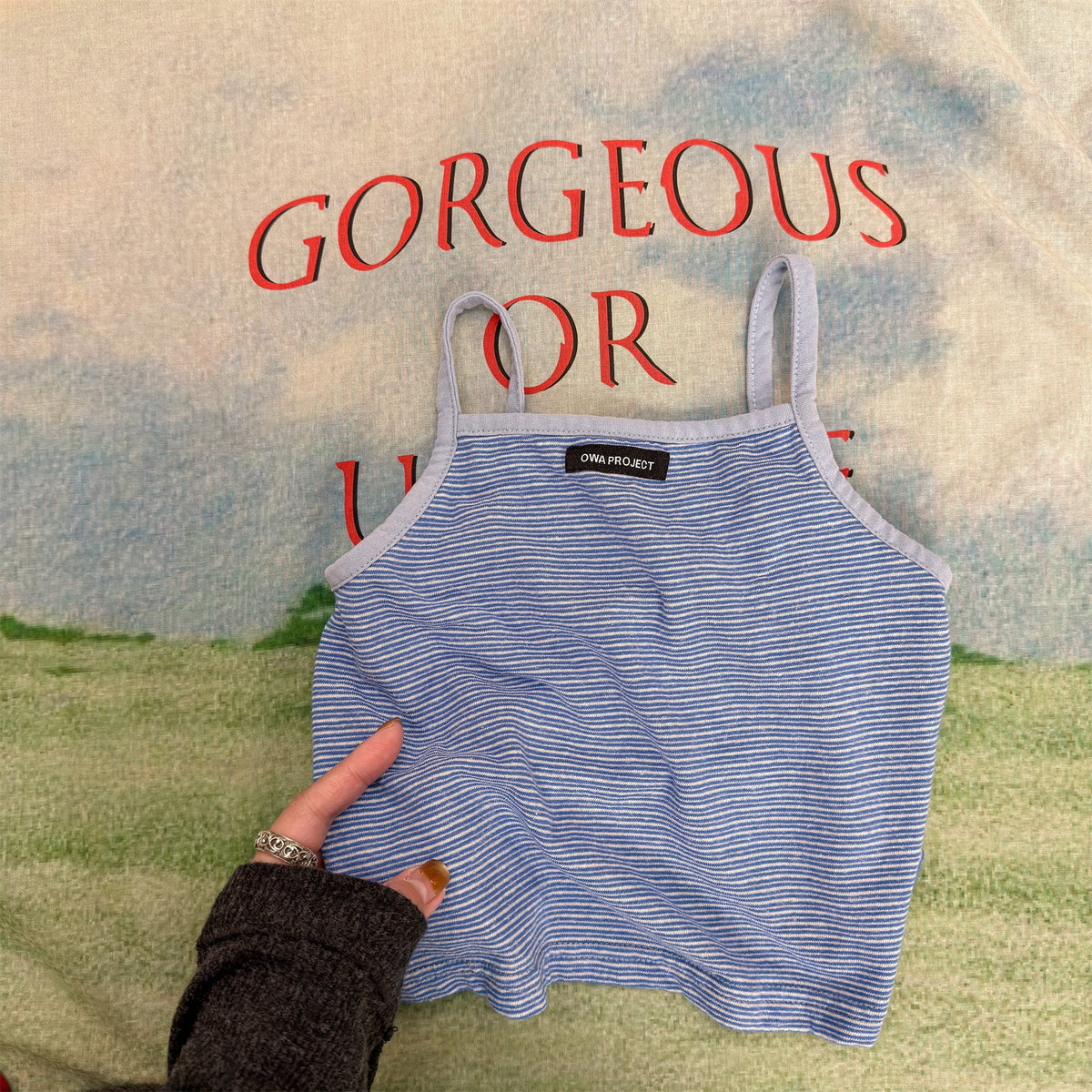 Striped Camisole Top ボーダー キャミソール【mh0013228】 Blue / 80cm ADbaby タンクトップ・キャミソール・ノースリーブトップス