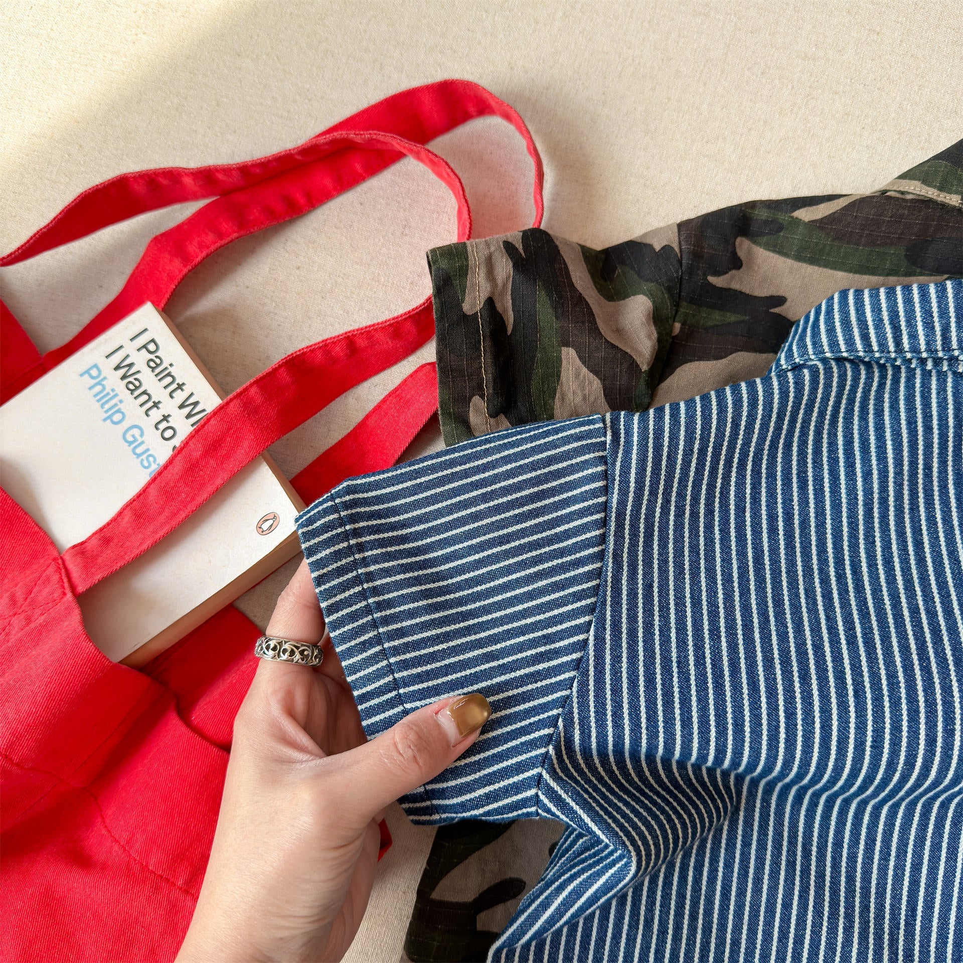 Striped Camouflage Jumpsuit ストライプ カモフラ ジャンプスーツ【mh0012445】 ADbaby 長袖ジャンプスーツ
