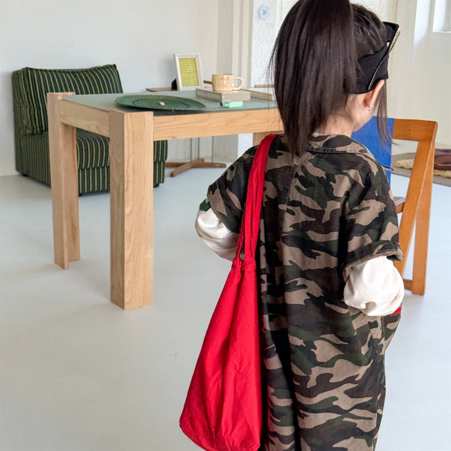 Striped Camouflage Jumpsuit ストライプ カモフラ ジャンプスーツ【mh0012445】 ADbaby 長袖ジャンプスーツ