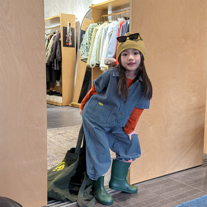 Striped Camouflage Jumpsuit ストライプ カモフラ ジャンプスーツ【mh0012445】 ADbaby 長袖ジャンプスーツ