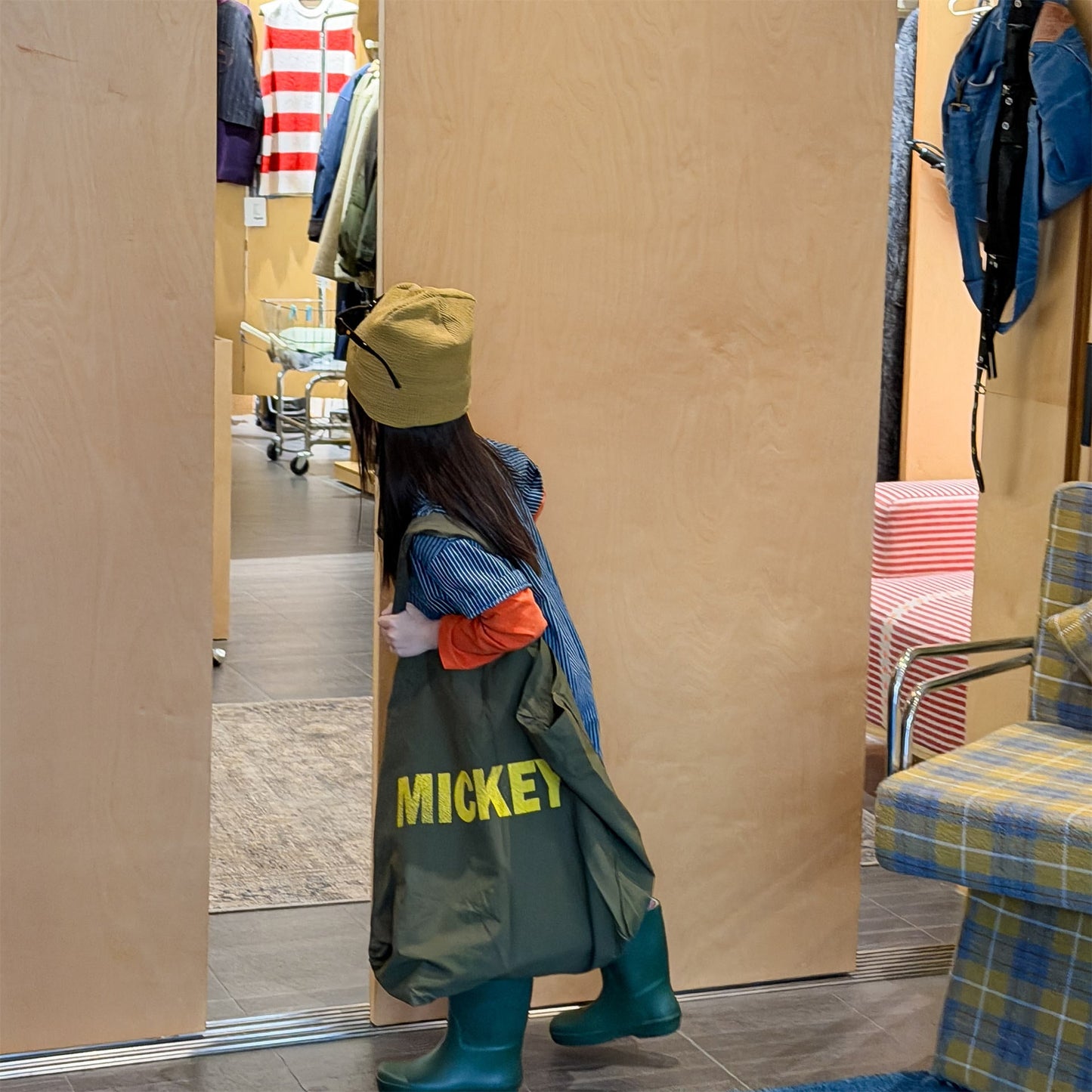 Striped Camouflage Jumpsuit ストライプ カモフラ ジャンプスーツ【mh0012445】 ADbaby 長袖ジャンプスーツ