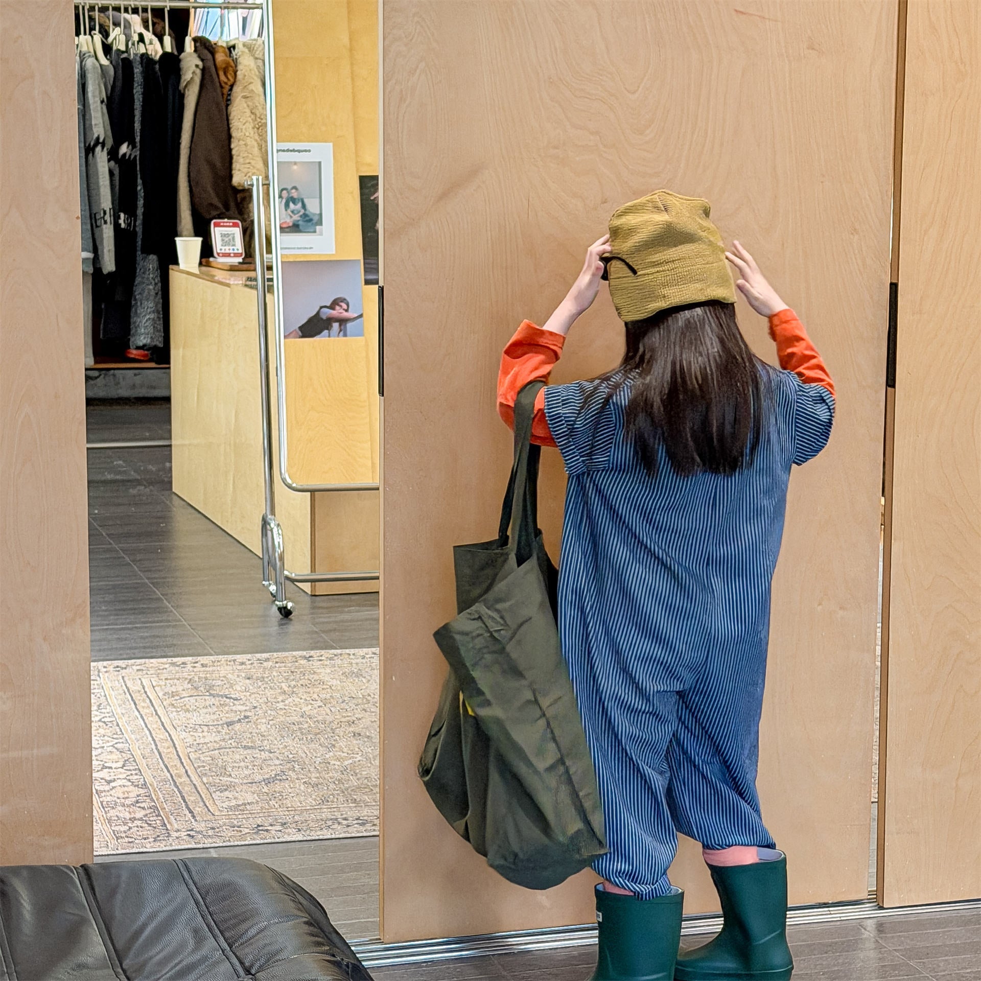 Striped Camouflage Jumpsuit ストライプ カモフラ ジャンプスーツ【mh0012445】 ADbaby 長袖ジャンプスーツ