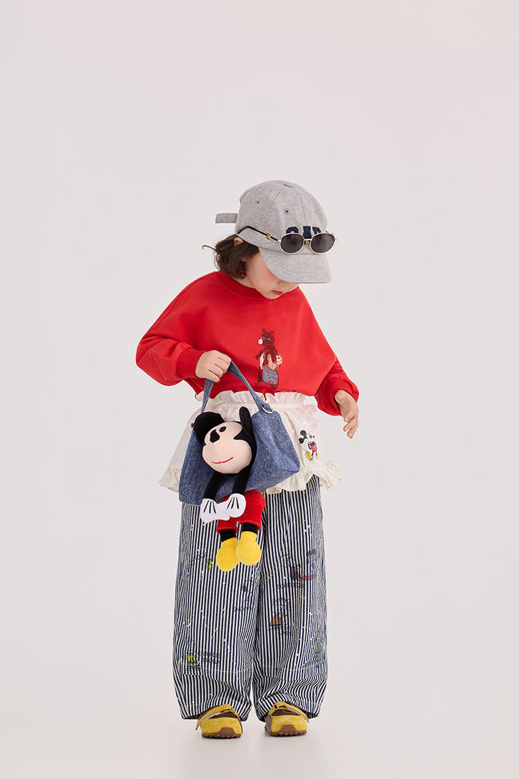 Striped Cartoon Printed Jeans ストライプ プリント デニムパンツ【mh0012370】 HEY BOOBII