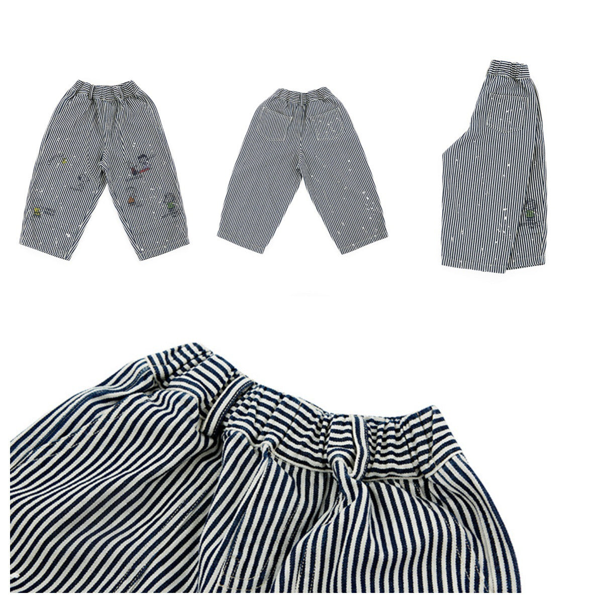 Striped Cartoon Printed Jeans ストライプ プリント デニムパンツ【mh0012370】 HEY BOOBII