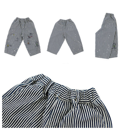 Striped Cartoon Printed Jeans ストライプ プリント デニムパンツ【mh0012370】 HEY BOOBII