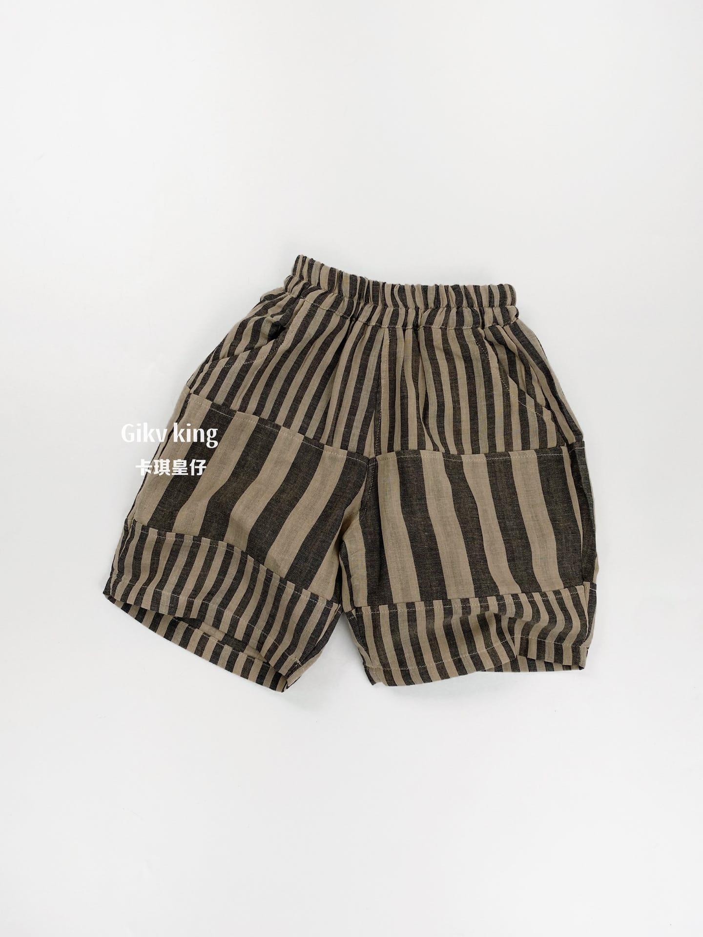 Striped Casual Cotton Shorts ストライプ ハーフパンツ【mh0013473】 Gikv king ハーフパンツ・ショートパンツ