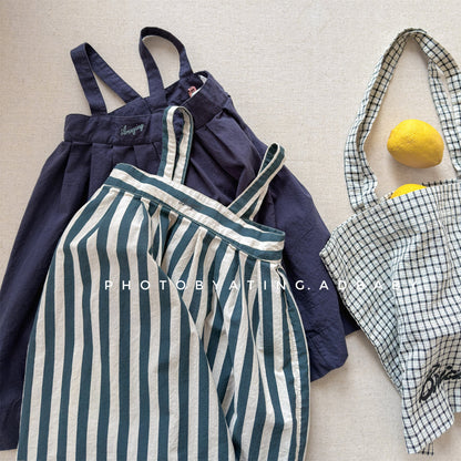 Striped Cotton Cami Dress ストライプ キャミソール ワンピース【mh0012442】 ADbaby サロペットパンツ・サスペンダーパンツ