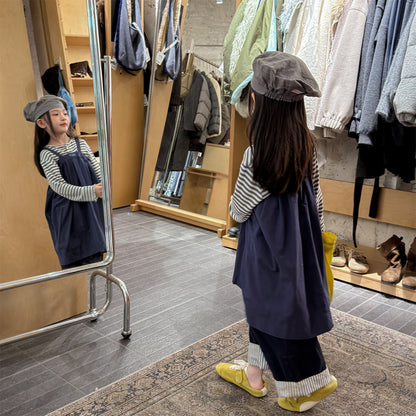 Striped Cotton Cami Dress ストライプ キャミソール ワンピース【mh0012442】 ADbaby サロペットパンツ・サスペンダーパンツ