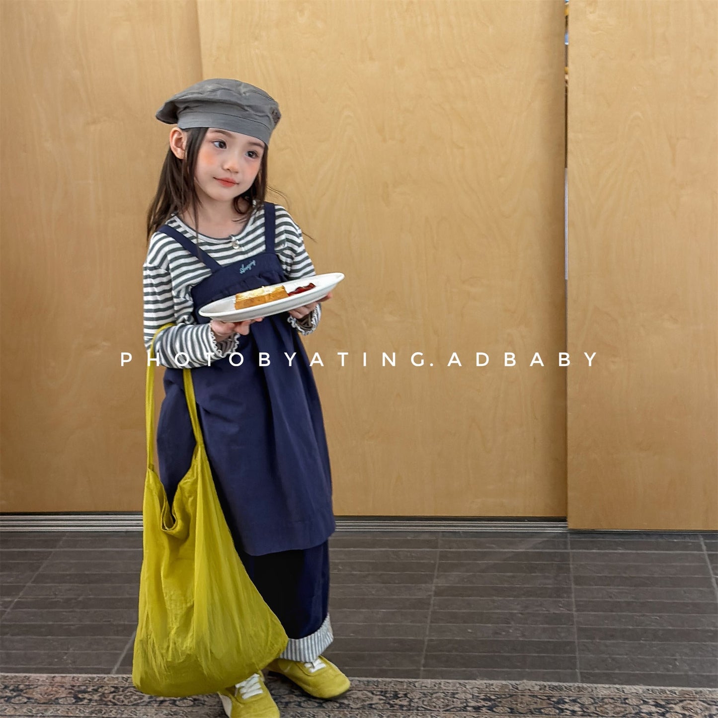 Striped Cotton Cami Dress ストライプ キャミソール ワンピース【mh0012442】 ADbaby サロペットパンツ・サスペンダーパンツ