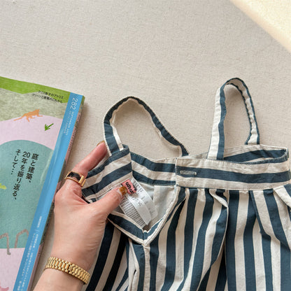 Striped Cotton Cami Dress ストライプ キャミソール ワンピース【mh0012442】 ADbaby サロペットパンツ・サスペンダーパンツ