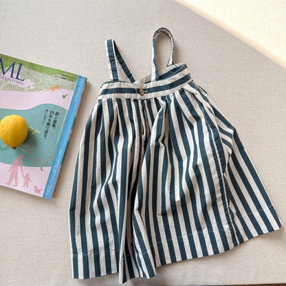 Striped Cotton Cami Dress ストライプ キャミソール ワンピース【mh0012442】 ADbaby サロペットパンツ・サスペンダーパンツ