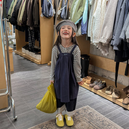 Striped Cotton Cami Dress ストライプ キャミソール ワンピース【mh0012442】 ADbaby サロペットパンツ・サスペンダーパンツ