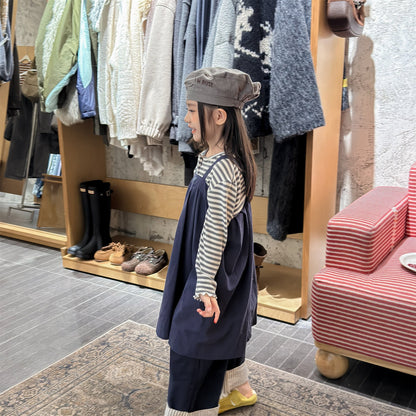 Striped Cotton Cami Dress ストライプ キャミソール ワンピース【mh0012442】 ADbaby サロペットパンツ・サスペンダーパンツ