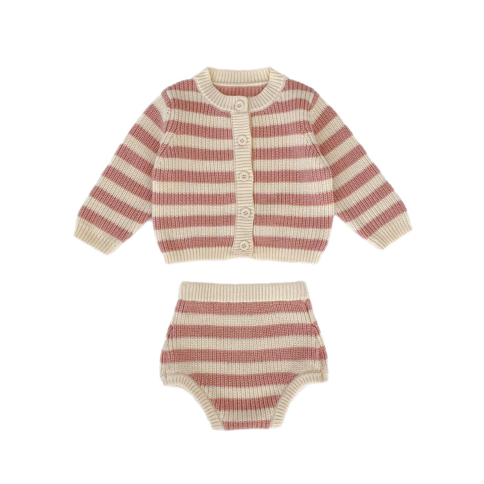 Striped Cotton Knit Two-Piece Set ボーダー コットン ニット セットアップ【mh0012397】 Engepapa