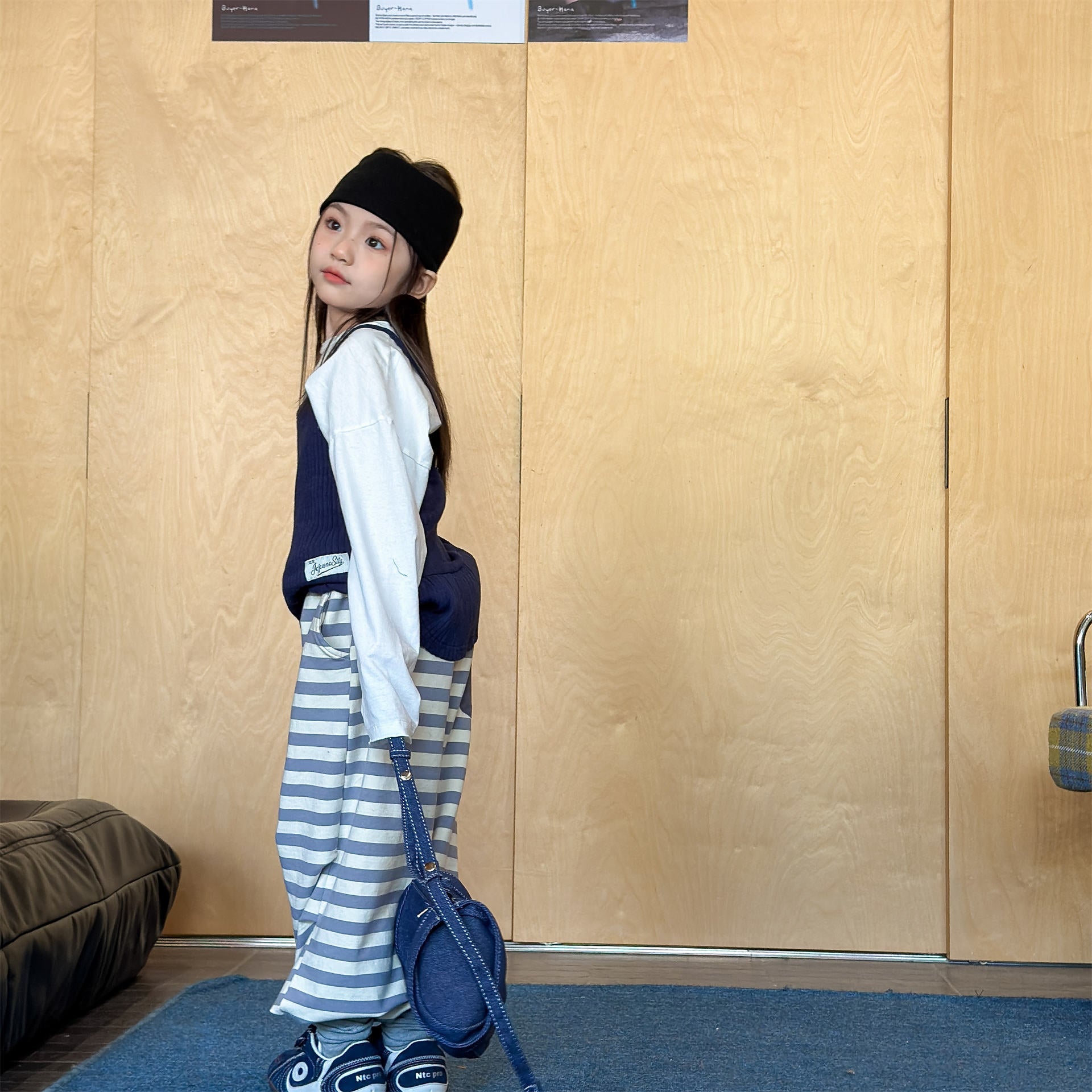 Striped Cotton Sweatpants ボーダー スウェットパンツ【mh0012444】 ADbaby ロングパンツ・スウェットパンツ