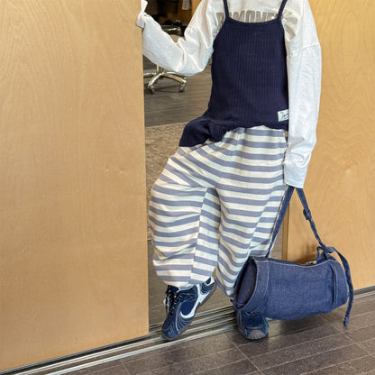 Striped Cotton Sweatpants ボーダー スウェットパンツ【mh0012444】 ADbaby ロングパンツ・スウェットパンツ