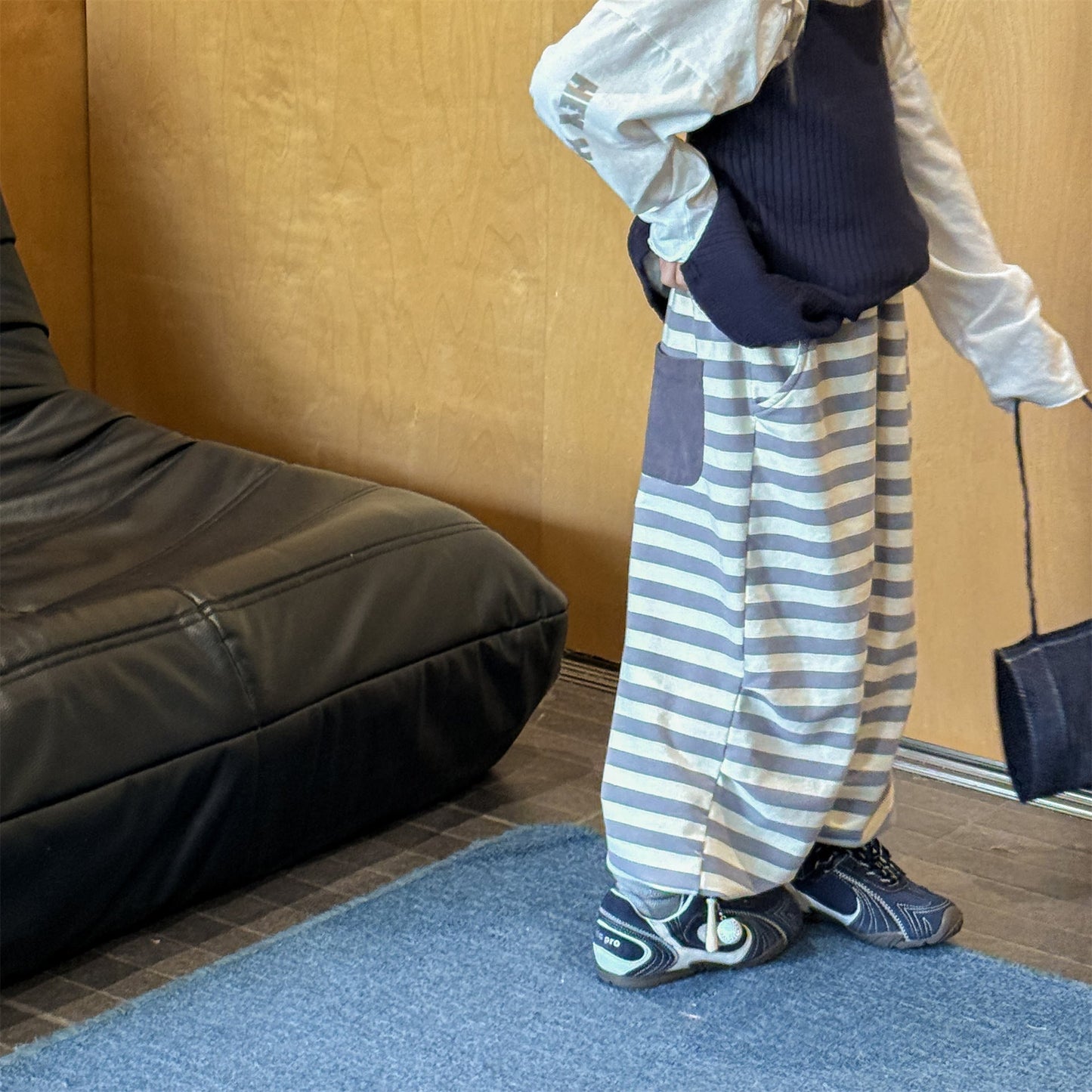 Striped Cotton Sweatpants ボーダー スウェットパンツ【mh0012444】 ADbaby ロングパンツ・スウェットパンツ