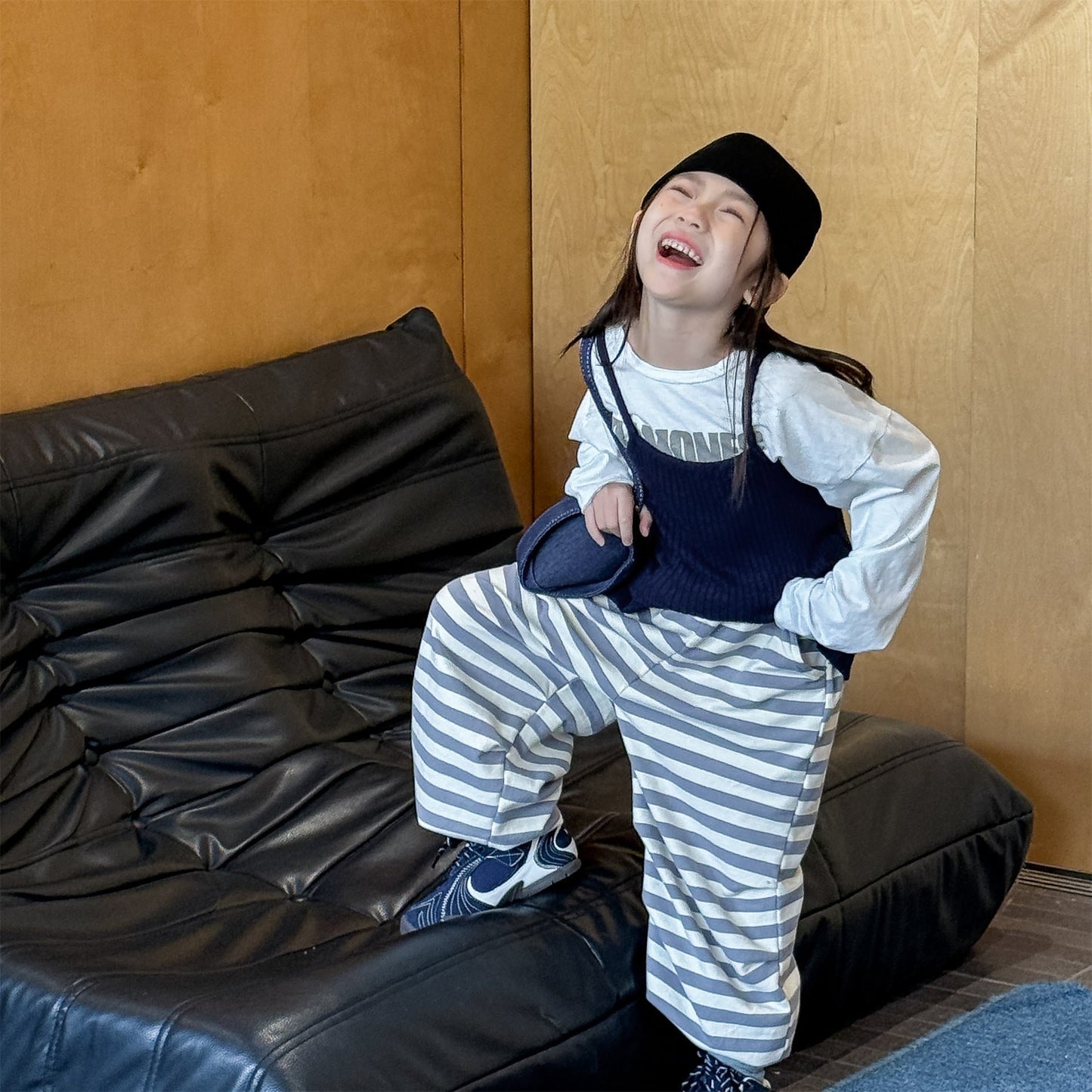 Striped Cotton Sweatpants ボーダー スウェットパンツ【mh0012444】 ADbaby ロングパンツ・スウェットパンツ