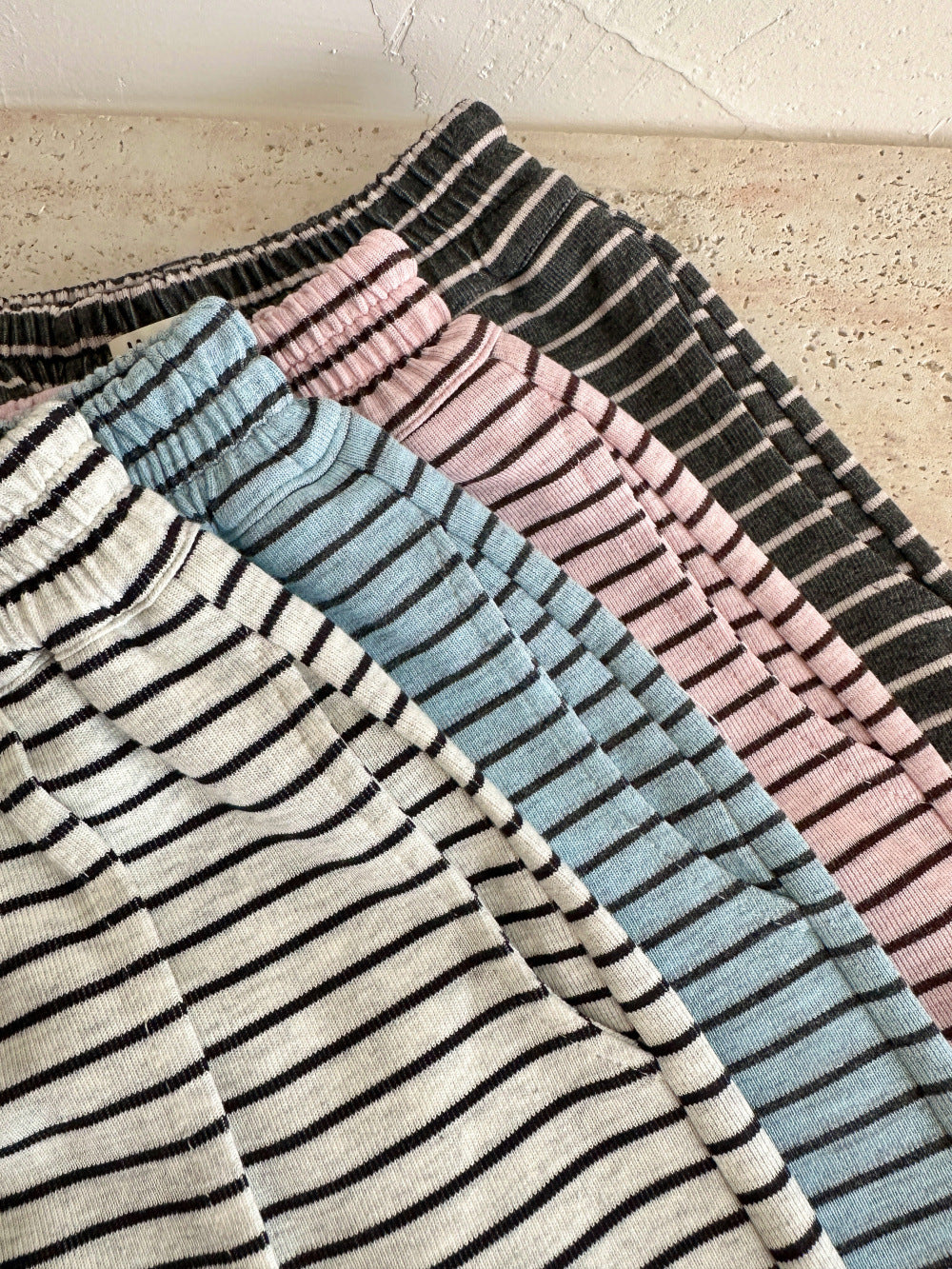Striped Loose Straight Pants ボーダー ワイドパンツ【mh0012362】 KUMAI.KIDS