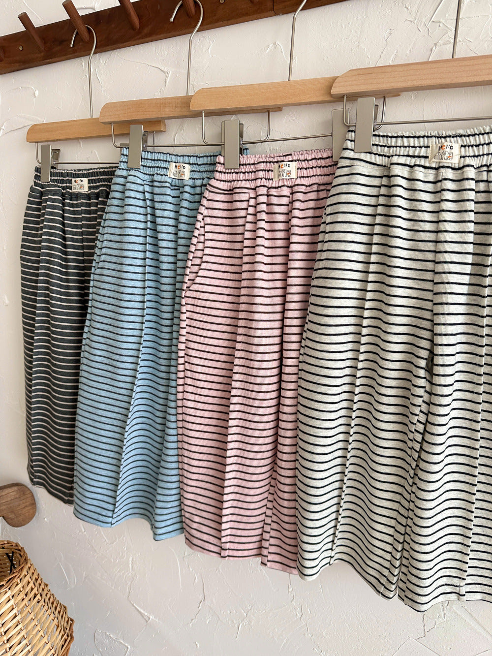 Striped Loose Straight Pants ボーダー ワイドパンツ【mh0012362】 KUMAI.KIDS