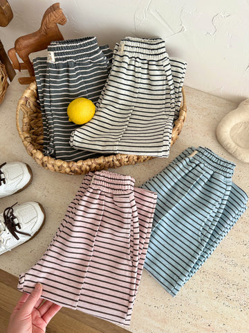 Striped Loose Straight Pants ボーダー ワイドパンツ【mh0012362】 KUMAI.KIDS