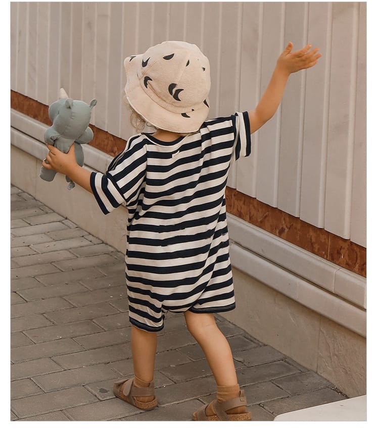 Striped Marine Pattern Romper マリン ロンパース【mh0013603】 Beitaoya ノースリーブロンパース