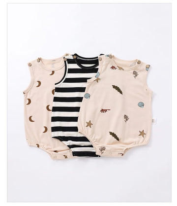 Striped Marine Pattern Romper マリン ロンパース【mh0013603】 Beitaoya ノースリーブロンパース
