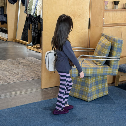 Striped Ribbed Flared Leggings ボーダー リブ フレア レギンス【mh0012436】 ADbaby レギンスパンツ