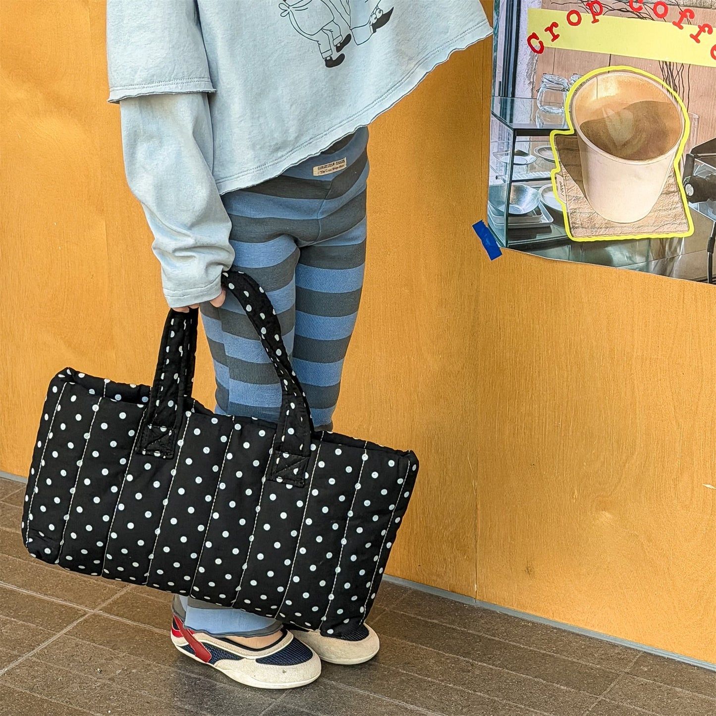 Striped Ribbed Flared Leggings ボーダー リブ フレア レギンス【mh0012436】 ADbaby レギンスパンツ