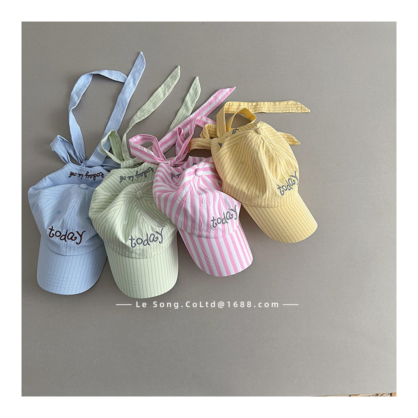Striped Ribbon Cap ストライプ ベースボールキャップ【mh0013082】 mamahalo accessories ベビー用帽子