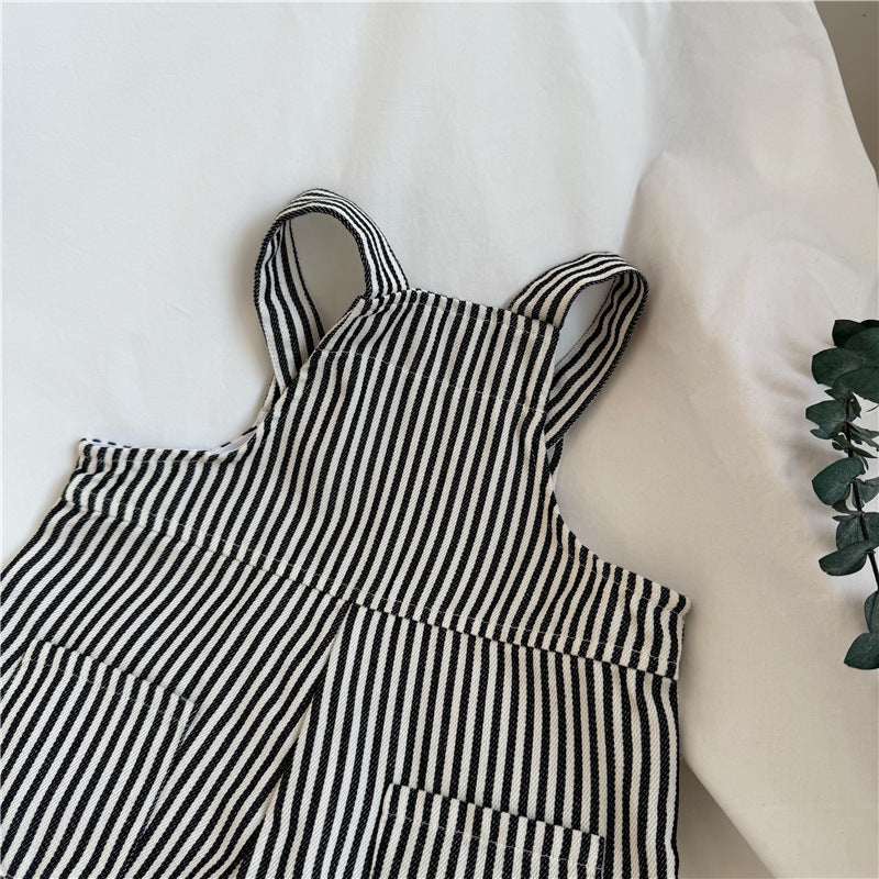 Striped Simple Versatile Overalls ストライプ サロペット オーバーオール【mh0012268】 GL-Kids