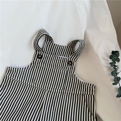 Striped Simple Versatile Overalls ストライプ サロペット オーバーオール【mh0012268】 GL-Kids