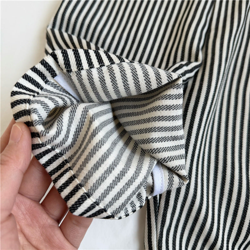 Striped Simple Versatile Overalls ストライプ サロペット オーバーオール【mh0012268】 GL-Kids