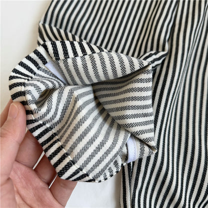 Striped Simple Versatile Overalls ストライプ サロペット オーバーオール【mh0012268】 GL-Kids
